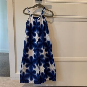 Janie and Jack Blue and White Girl (toddler) Romper